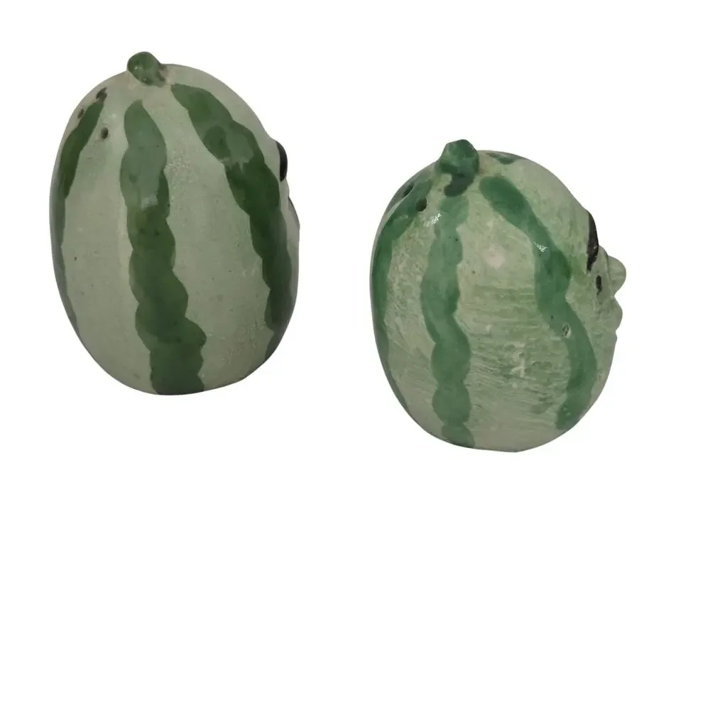 Vintage PY Miyao Japan Watermelon Salt Pepper Shakers Anthropomorphic MCM Kitsch